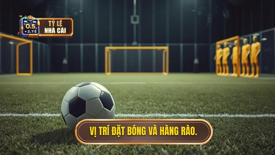 Phạt gián tiếp trong vòng cấm: Giải mã luật chơi và kinh nghiệm soi kèo từ chuyên gia 3 3. Vị trí đặt bóng và hàng rào.